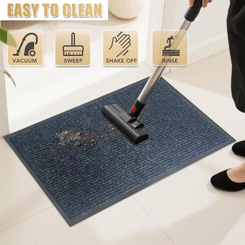 Front Door Mat,3'x4'Indoor Outdoor Door Mat,Heavy Duty Durable Welcome,Commercial Floor Mats Inside Outside Entrance, Waterproof All-Season, All-Weather Non Slip Backing Doormat for Entryway,Dark Gray in Saudi Arabia