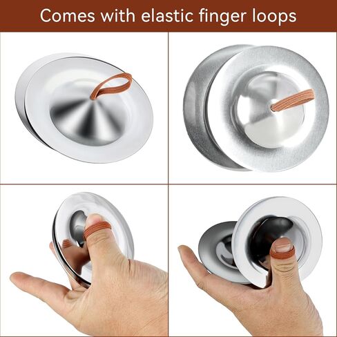 EASTROCK Finger Cymbals with elastic band attached Finger Dance Musical Instrument for Dancer Party Orff Music Instrument for Adult 3.75 inch Mini Marching Cymbals in Saudi Arabia