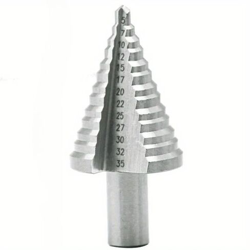 5-35MM High Speed Steel Step Drill Bit Wood Metal Drilling Bit HSS Power Tools Hole Cutter Industrial Reamer Tool Accessories in Saudi Arabia