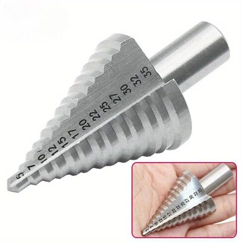 5-35MM High Speed Steel Step Drill Bit Wood Metal Drilling Bit HSS Power Tools Hole Cutter Industrial Reamer Tool Accessories in Saudi Arabia