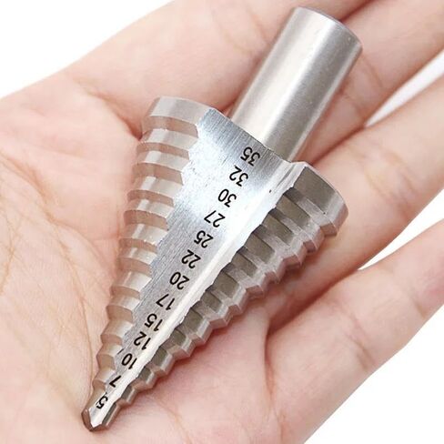 5-35MM High Speed Steel Step Drill Bit Wood Metal Drilling Bit HSS Power Tools Hole Cutter Industrial Reamer Tool Accessories in Saudi Arabia