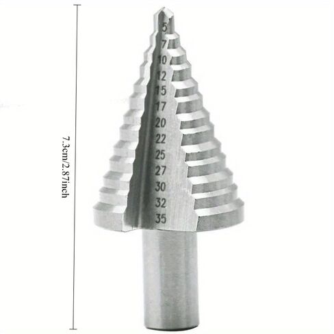 5-35MM High Speed Steel Step Drill Bit Wood Metal Drilling Bit HSS Power Tools Hole Cutter Industrial Reamer Tool Accessories in Saudi Arabia