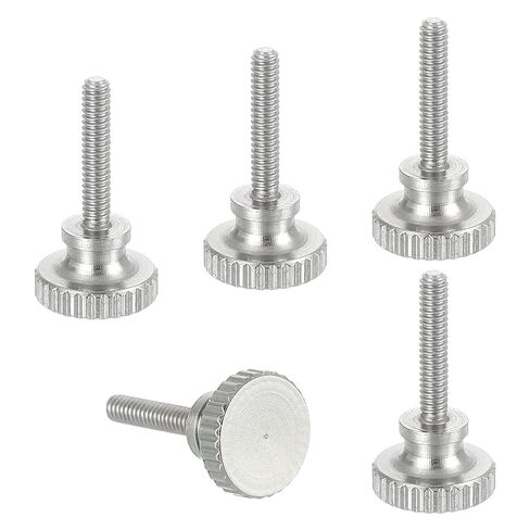 MECCANIXITY 5pcs M2 x 4mm مسامير الفرجار الورنية، 304 الفولاذ المقاوم للصدأ رأس مسطح الكتف الإبهام مسامير متري الماس مخرش رئيس البراغي قبضة المقابض اليد تشديد موقف السحابات الموضوع in Kuwait