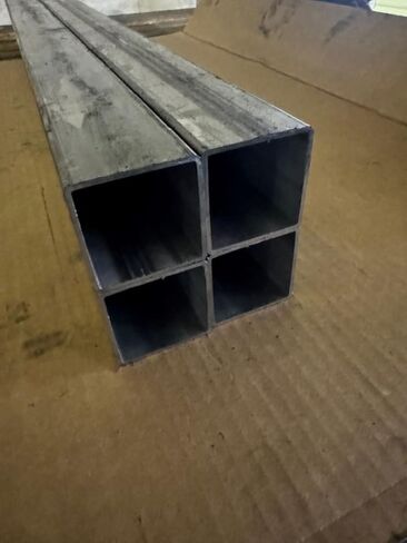 [4 PACK] 14ga (.08") x 2" x 2" Mild Steel Square Tube, Hot Rolled Steel (12 INCH) in Saudi Arabia