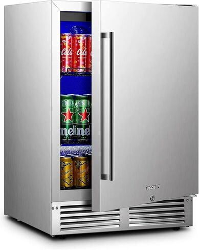 BODEGA 24 Inch Beverage Fridge under Counter, Outdoor Refrigerator for Patio and Deck Weatherproof, Stainless Steel Beverage Cooler for Soda, Beer, Holds 164 Cans in Kuwait