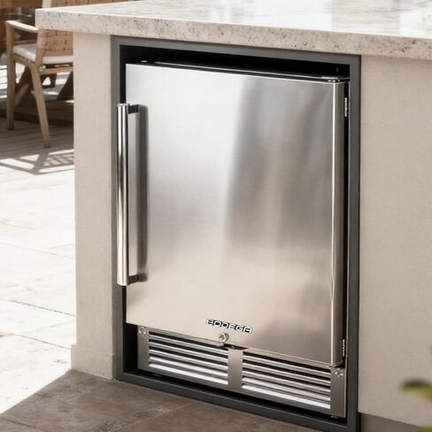 BODEGA 24 Inch Beverage Fridge under Counter, Outdoor Refrigerator for Patio and Deck Weatherproof, Stainless Steel Beverage Cooler for Soda, Beer, Holds 164 Cans in Kuwait