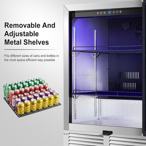 BODEGA 24 Inch Beverage Fridge under Counter, Outdoor Refrigerator for Patio and Deck Weatherproof, Stainless Steel Beverage Cooler for Soda, Beer, Holds 164 Cans in Kuwait