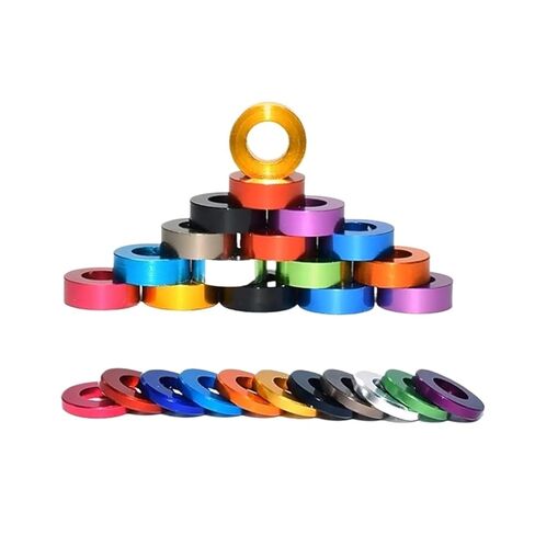 10pcs/lot Aluminum Washer M3 M4 M5 M6 M8 M10 Colourful Anodized Aluminum Flat Washers Gasket for RC Part(M3x6x5,Silver) in Saudi Arabia