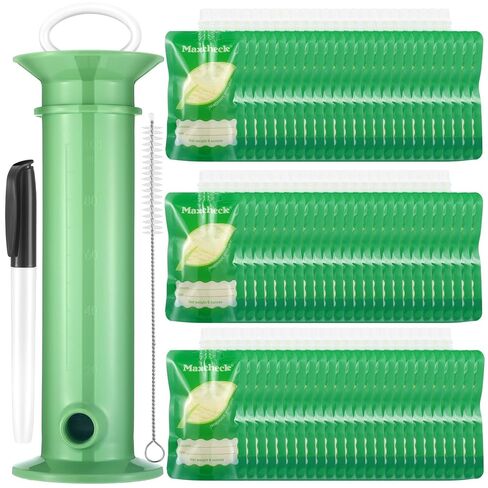 Maxcheck 53 Pcs Refillable Baby Food Pouches Food Maker Set Include 50 Pcs Portable Fruit Puree Pouch Storage Bags, Baby Food Maker, Pen and Brush for Babies Kids Toddlers in Saudi Arabia