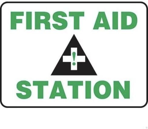 SAFETY SIGN FIRST AID STATION 14 in x 10 in, Mfr: FRMFSD960VA-A in Saudi Arabia