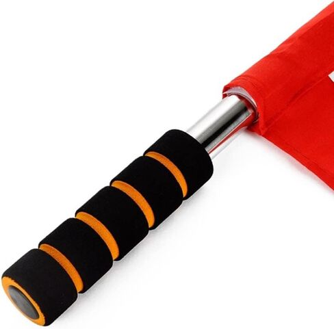 4 قطع من أعلام Linesman الرياضية من Sewroro، أعلام مطابقة لأحداث الحكم مع عصا عمود من الفولاذ المقاوم للصدأ للأحداث والمباريات الرياضية (أحمر) in Kuwait