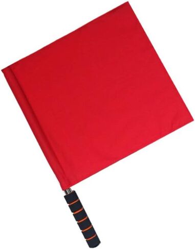 4 قطع من أعلام Linesman الرياضية من Sewroro، أعلام مطابقة لأحداث الحكم مع عصا عمود من الفولاذ المقاوم للصدأ للأحداث والمباريات الرياضية (أحمر) in Kuwait