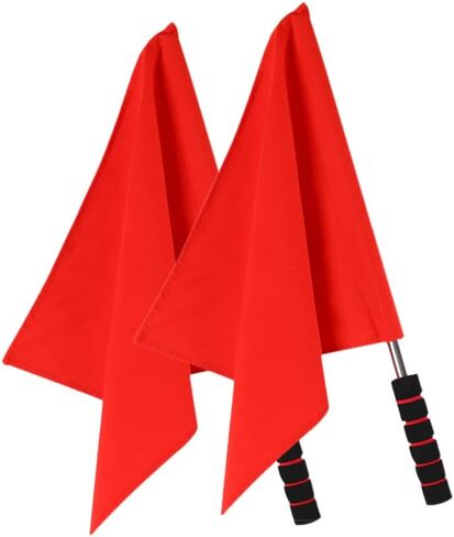 NUOBESTY 2pcs Referee Flags Handheld Signal Flags With Sponge Handle For Soccer Basketball Football Sports Competition in Saudi Arabia