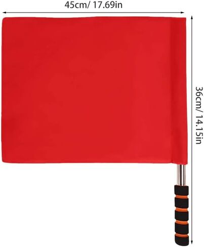 NUOBESTY 2pcs Referee Flags Handheld Signal Flags With Sponge Handle For Soccer Basketball Football Sports Competition in Saudi Arabia