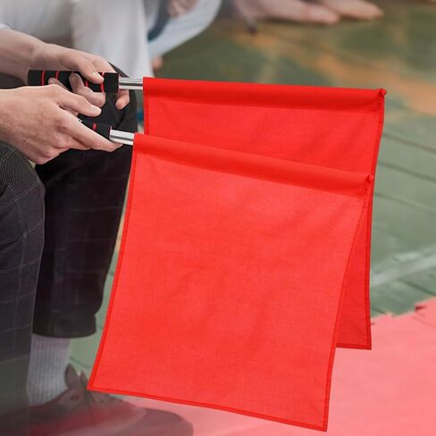NUOBESTY 2pcs Referee Flags Handheld Signal Flags With Sponge Handle For Soccer Basketball Football Sports Competition in Saudi Arabia