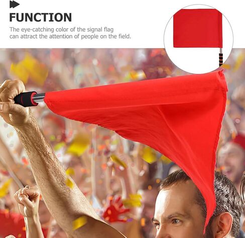 NUOBESTY 2pcs Referee Flags Handheld Signal Flags With Sponge Handle For Soccer Basketball Football Sports Competition in Saudi Arabia