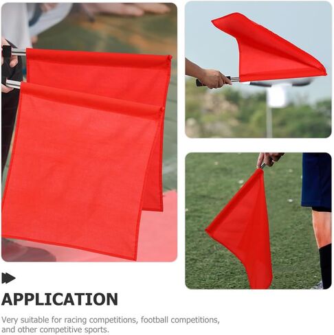 NUOBESTY 2pcs Referee Flags Handheld Signal Flags With Sponge Handle For Soccer Basketball Football Sports Competition in Saudi Arabia