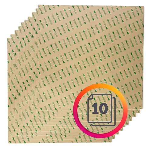 ورقة لاصقة 300LSE - شريط نقل أكريليك عالي القوة، مقاوم للحرارة والمواد الكيميائية (10، 12 بوصة × 12 بوصة) in Kuwait