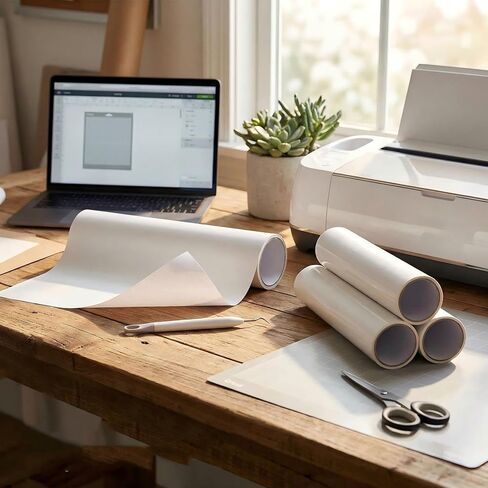 Eaasty 1 Roll 12" Width x 20 ft Length 468mp Double Sided Adhesive Transfer Tape Sheet Roll for Bonding and Laminating in Saudi Arabia
