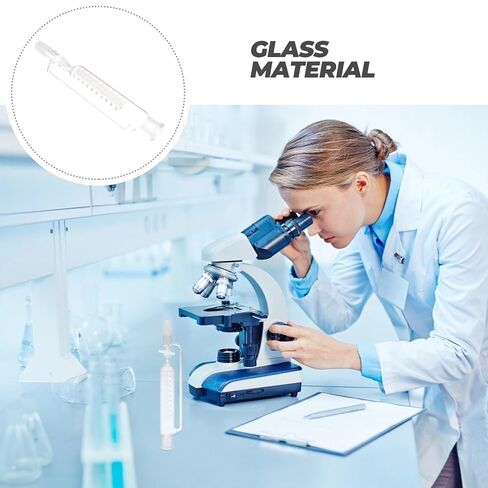 قمع فصل زجاجي أسطواني سعة 100 مل مع محبس مكبس PTFE، جهاز فصل السائل ذو الضغط المستمر للاستخدام المختبري in Saudi Arabia