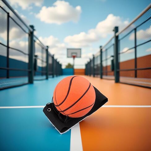 Reaction Training Ball with Adjustable Wrist Strap - High-Elasticity Rubber Basketball Trainer for Agility Drills and Reflex Exercises, Elastic String Sports Equipment for Athletes in Kuwait