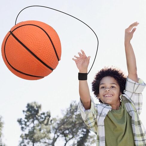 كرة إرجاع المعصم، كرة السلة إرجاع المعصم، كرات سلة صغيرة لتمرين المعصم متعة للبالغين في الهواء الطلق، أداة تدريب السرعة وخفة الحركة، كرات معصم مطاطية نطاطة على سلسلة مرنة in Kuwait