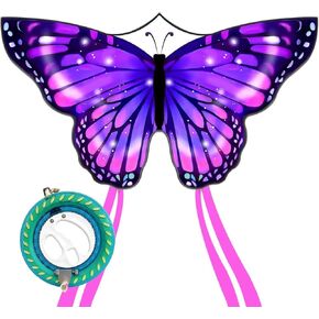 Large Butterfly Kites for Kids and Adults, Easy to Fly and Assemble for Beginners and Toddlers, Comes with 300ft Kite String Handle, Single Line Beach Kite. in Kuwait