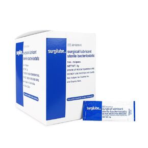 Surgilube Lubricating Jelly-FoilPac - 144 Packets/Box Packets Surgical Lubricant Sterile Bacteriostatic Jelly (3g FoilPac Box of 144 Packets),1 Box in Kuwait
