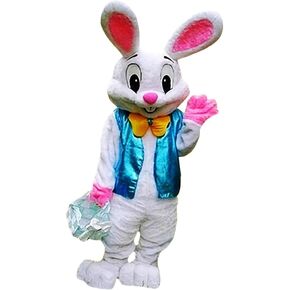 زي التميمة أرنب عيد الفصح: سترة زرقاء ، زي أرنب أفخم ، زي شخصية البالغين in Kuwait