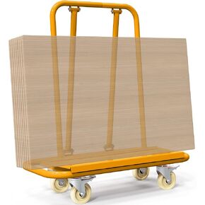 YINTATECH 3000 رطل عربة الحوائط الجافة دوللي، عربة ورق الحوائط الجافة شديدة التحمل مع 4 عجلات دوارة، لوحة دوللي للخشب الرقائقي، الألواح الصخرية، لوحات الحائط، الخشب، برتقالي in Kuwait