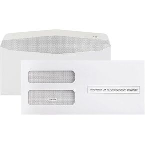 1099 NEC Tax Form Envelopes 50 Pack, Designed for Printed 1099 Forms, Gum Seal, Double-Window, Security Tinted Envelopes in Kuwait