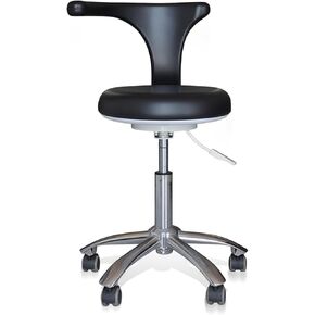 مقعد دوار قابل للتعديل مع دعم للظهر - كرسي أسنان مريح لأطباء الأسنان وأخصائيي الصحة والمساعدين، راحة ممتازة، حركة سلسة وتصميم متين للتحولات الطويلة (أسود) in Kuwait