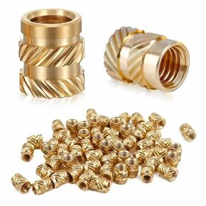 M3 Threaded Inserts, Brass Heat Set Insert for Plastic and 3D Printing Components, Metric Knurled Nut Classification Combination Kit (100 Pieces) in Saudi Arabia