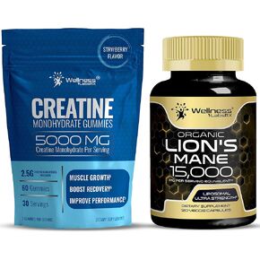 ويلنيس لابسركس كبسولات مكملة ليونز مين - كرياتين 5000 مجم | باقة in Kuwait