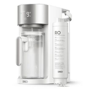DREO Reverse Osmosis Water Filter Countertop, RO Filtration System, 3:1 Pure to Drain, TDS & Filter Life & Autofill Pitcher, Installation-Free, Self-Cleaning Water Purifier, RO Water Filter in Kuwait
