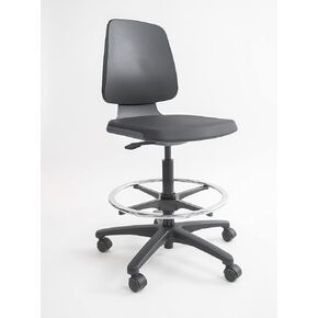 Citrus، كرسي المختبر، Cramer LLC، كرسي المهام، الارتفاع العالي، ISO، مقعد من الجلد الصناعي، غلاف من الأنثراسايت in Kuwait