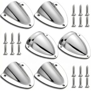 Frienda 6 Pcs Stainless Steel Wire Cable Hole Ventilator Cover Kit Clam Shell Vent for Marine Boat Yacht Outdoor Equipment Openings Storage Cabinets 45x40mm/55x63mm/93x87mm in Kuwait