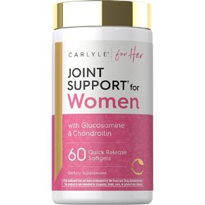دعم كارلايل المشترك للنساء | 60 كبسولة هلامية | مركب يحتوي على أوميغا 3 وببتيدات الكولاجين | غير معدّل وراثيًا، وخالي من الغلوتين in Kuwait