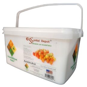 مسحوق حمض الأسكوربيك - 7 رطل - فيتامين C، أو L-أسكوربات، أو حمض الأسكوربيك - C6H8O6 - حاوية PP واسعة الفم محكمة الغلق (علامة القفل) مع غطاء قابل للإغلاق ومقبض قابل لإعادة التركيب in Kuwait