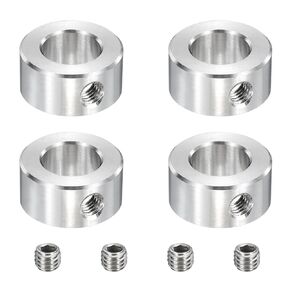 MECCANIXITY 4pcs Stainless Steel Shaft Collar, 14mm(9/16") ID 25mm(1") OD 12mm(1/2") Thickness Single Hole Bore Shaft Locking Collars for Gearbox Assemblies, Machine Tools in Kuwait