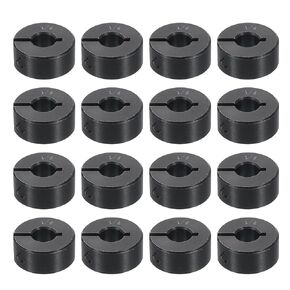 uxcell 16pcs Single Split Shaft Collar 1/4" Bore One-Piece Clamping Collar, 11/16" OD, 5/16" Thickness, Black Oxide Steel Set Screw Lock Collar Clamp in Kuwait