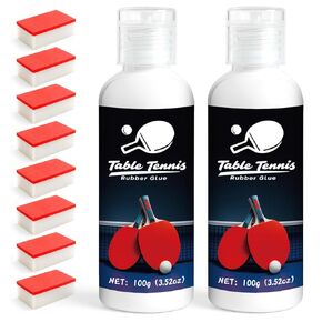 غراء تنس الطاولة 200 مل، مناسب لتجميع تصميم مطاطي إسفنجي مرن لتنس الطاولة، ثماني فرش إسفنجية لسهولة استبدال مطاط المضرب in Kuwait