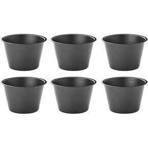 صينية مافن على شكل كوب بودنغ، 6 عبوات من الفولاذ غير الكربوني للكعك والكعك والكعك والفطائر والبودنغ في المقلاة الهوائية، 100 مل 200 مل in Kuwait