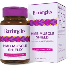 Barimelts HMB Muscle Shield لمستخدمي GLP -1 ومرضى علاجي السمنة - مكملات HMB مع فيتامين D3 و Ubiquisome® Phytosome ™ يدعم استرداد العضلات - 90 كبسولات مغطاة على نحو سلس in Kuwait