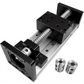 Manual Linear Stage 80mm Motion Sliding Table Double Rail Guide Ballscrew Slide Module with Handwheel Ruler 8 inch 200mm Effective Travel Linear Actuator for CNC Engraver in Kuwait