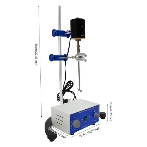 محرك كهربائي علوي، 100 وات 2800 دورة في الدقيقة، محرك كهربائي، سرعة قابلة للتعديل وحجم 2.64 جالون، خلاط محرك علوي للاستخدام المختبري والصناعي in Kuwait