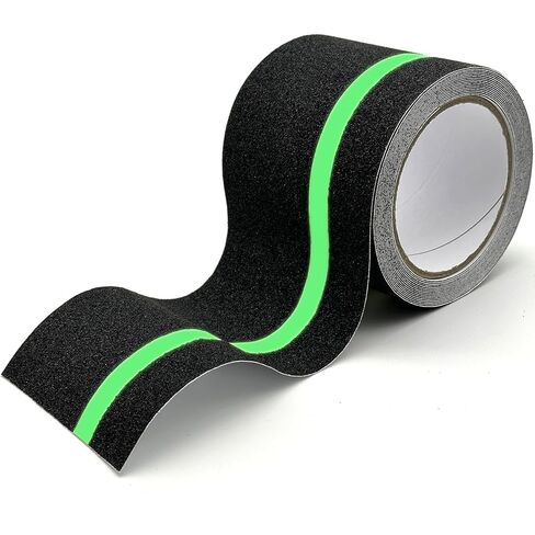 Anti Slip Tape with Glow in Dark, 2 inch x16.4ft Anti Slip Grip Tape for Stairs, Floors, Decks, Bathrooms & Outdoors, Waterproof PVC Non Skid Safety Tape with Glow at Night in Saudi Arabia