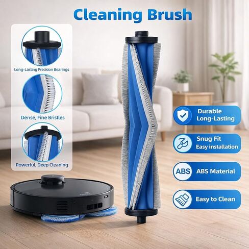 Replacement Parts Accessories Kit Compatible with ECOVACS DEEBOT T30S/ T30S Pro Robot Vacuum Cleaner 1 Roller Brush,6 Side Brushes,4 Hepa Filters,4 Mop Pad,6 Dust Bags in Saudi Arabia