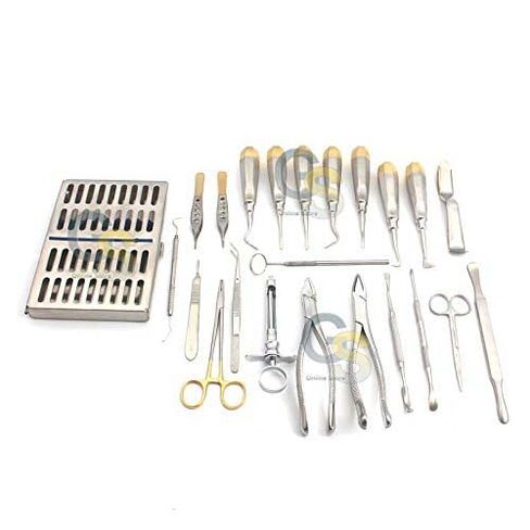 G.S German Grade Premium Set of 23 Each Oral Dental EXTRACTING Elevators Forceps Instrument Stainless Steel in Saudi Arabia