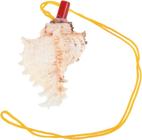 Milisten Natural Conch Shell Whistle 3.74 Inch Handmade Sea Shell Horn for Musical Performance Outdoor Activities Beach Theme Party Wedding Decor in Kuwait